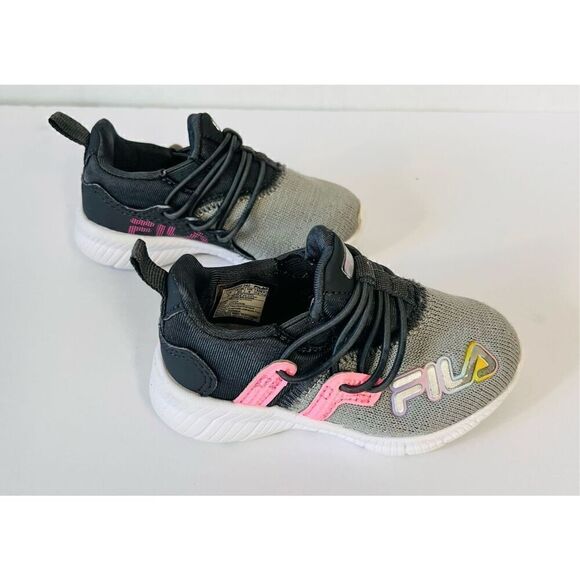 Fila Toddler Size 5 Shoes  Pink And Gray  GUC - Picture 2 of 7